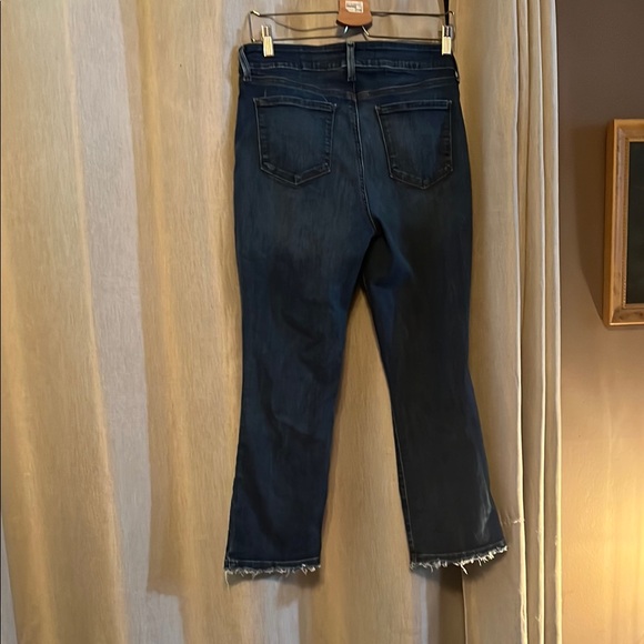 NYDJ Dark Blue Billie mini boot cut Jeans sz 10 excellent like new condition - Picture 3 of 5